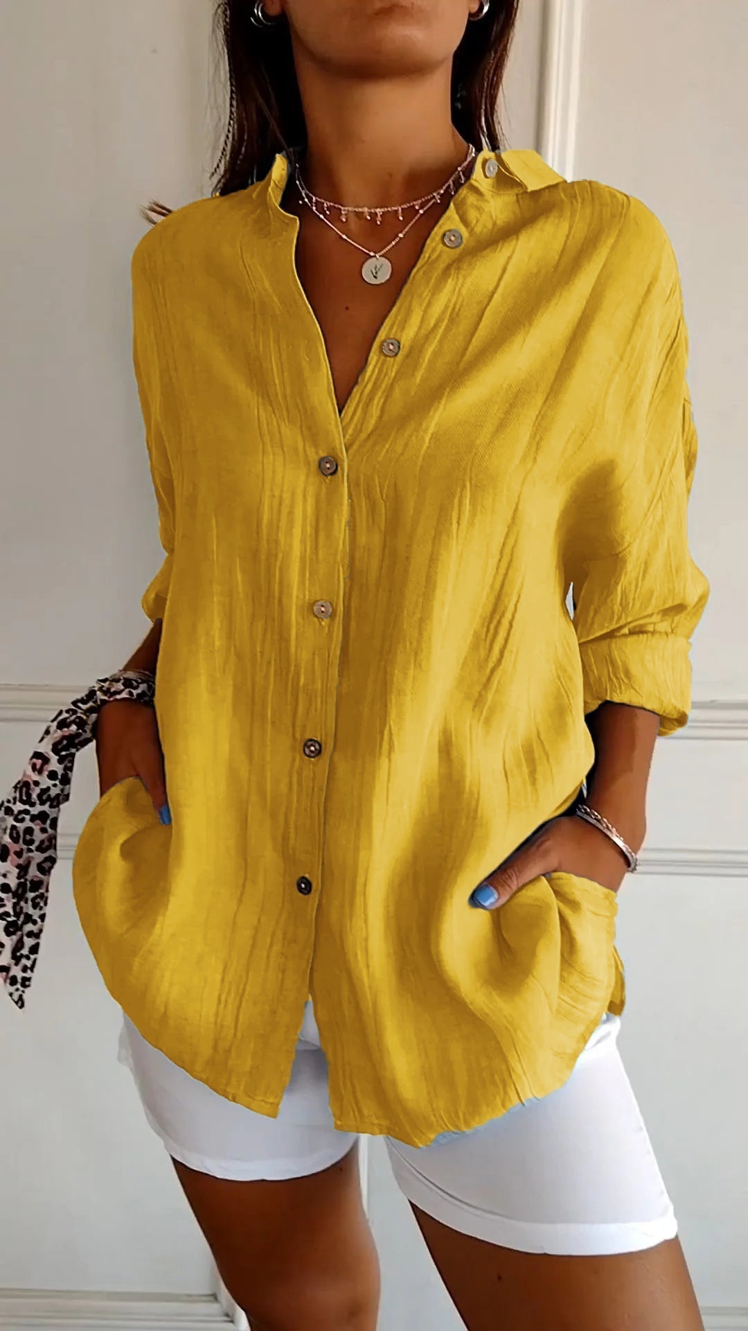 Elegante lichte blouse voor dames | Lange mouwen