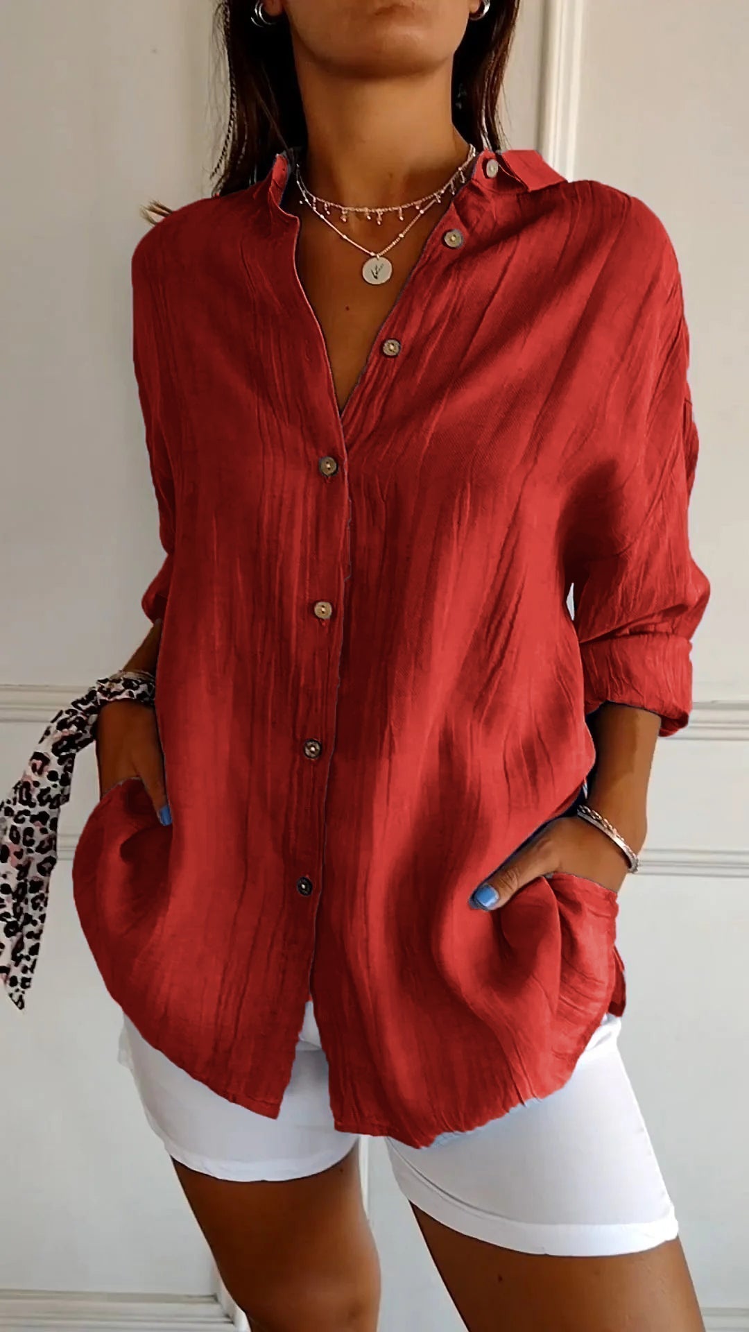 Elegante lichte blouse voor dames | Lange mouwen