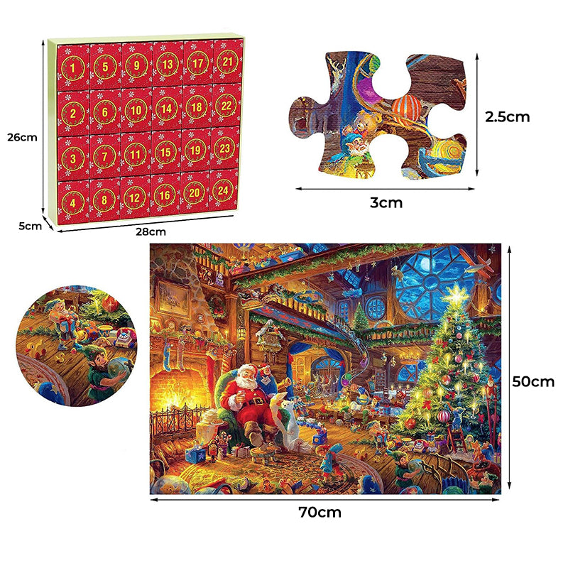 Julepuzzel Adventskalender - 24 Dagen Countdown