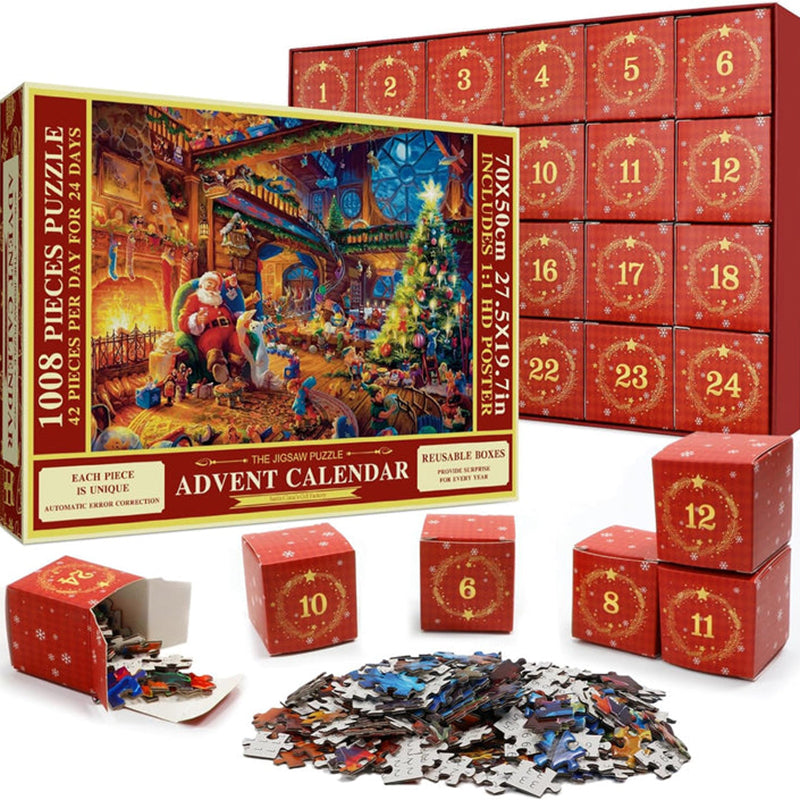 Julepuzzel Adventskalender - 24 Dagen Countdown
