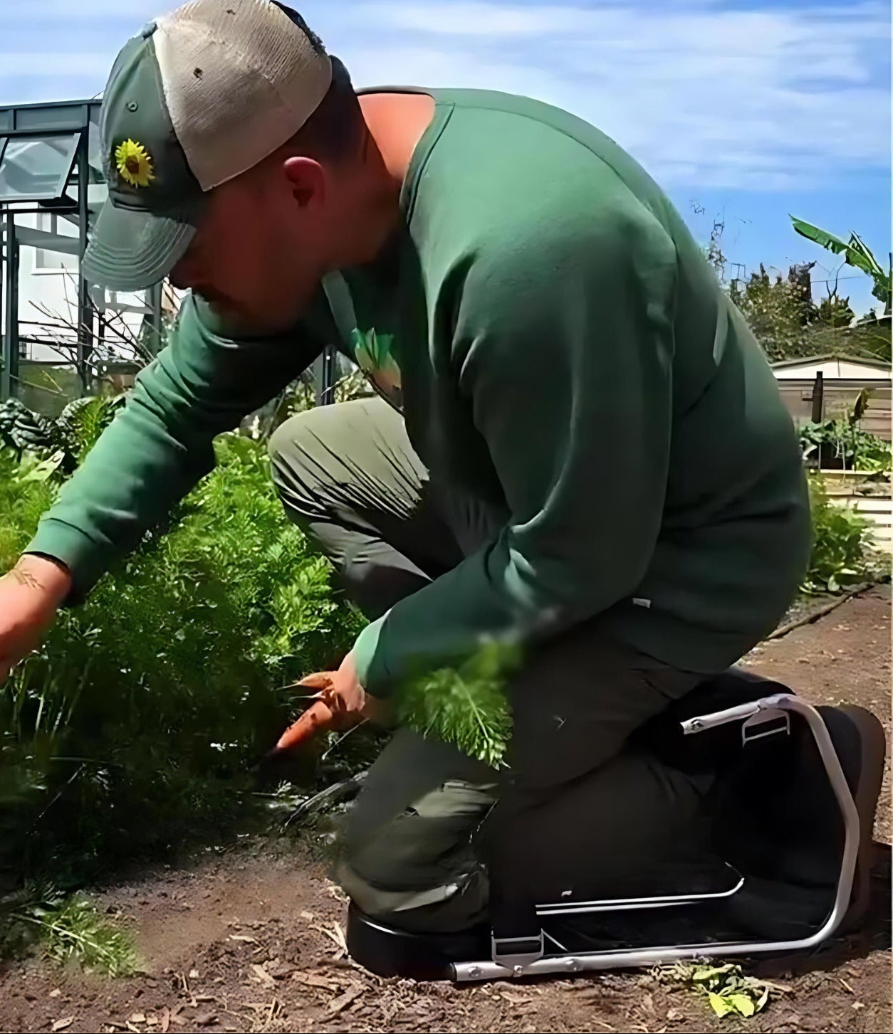 Draagbare Tuinkniebeschermer en Kruk - GardenEase Duo