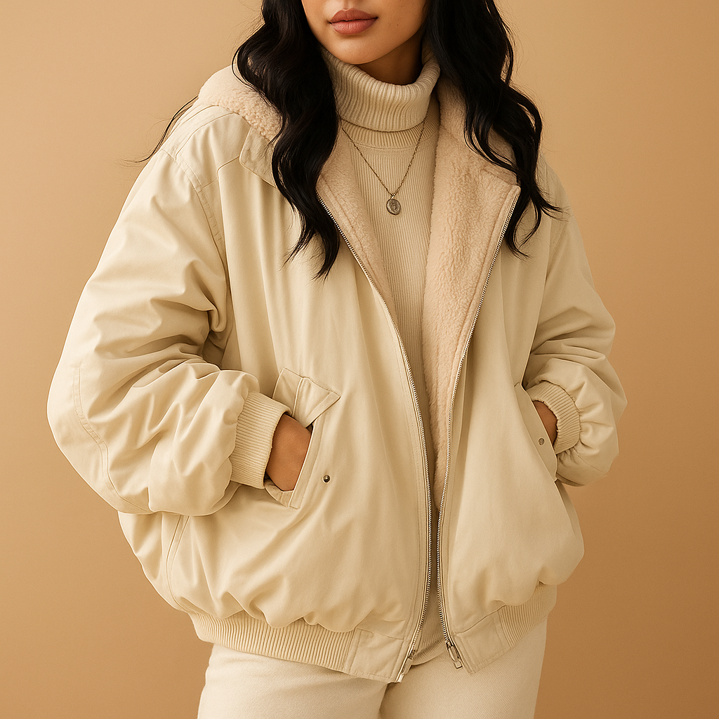 Yarice Korte Winterjas met Kapuze – Warm en Elegant