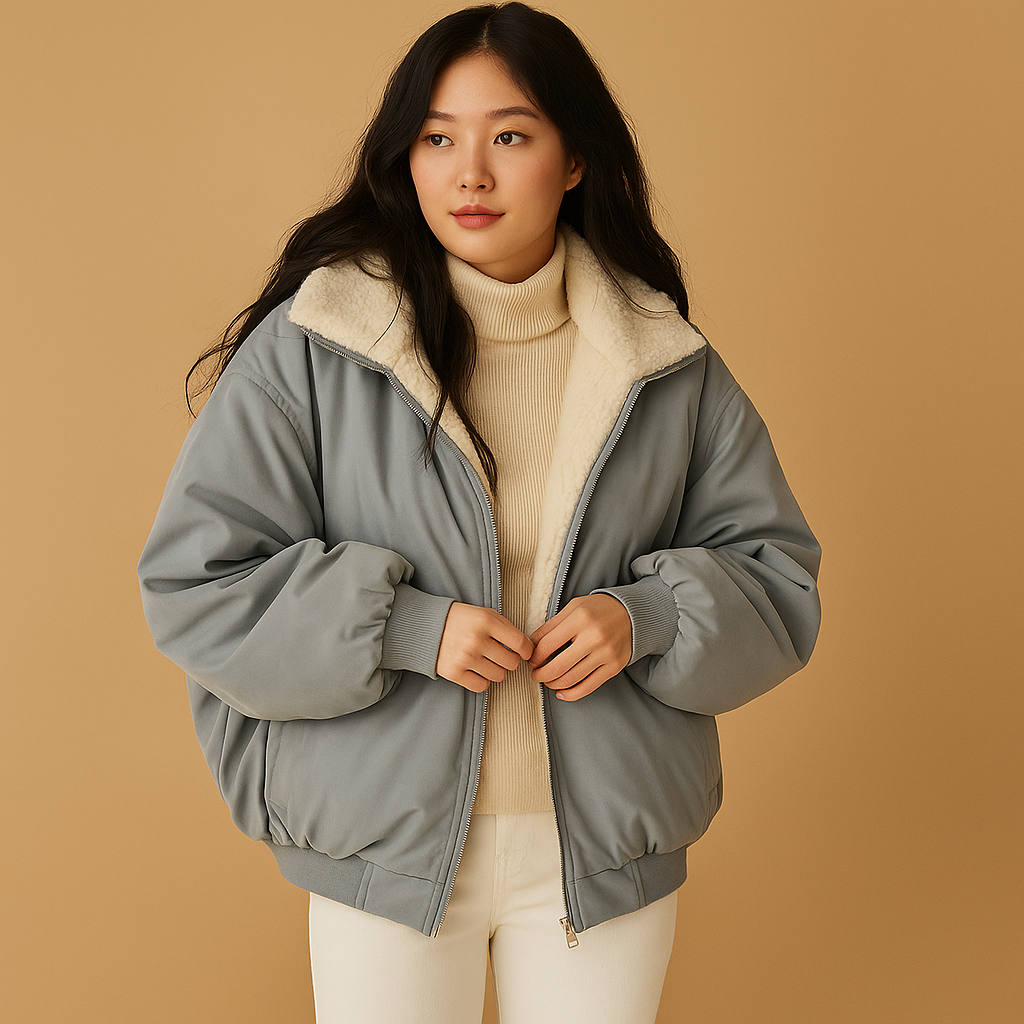 Yarice Korte Winterjas met Kapuze – Warm en Elegant