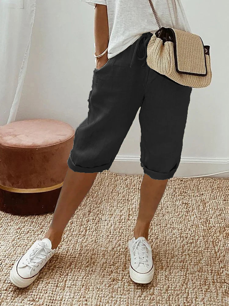 Katoenen en linnen shorts voor vrouwen | Relaxed