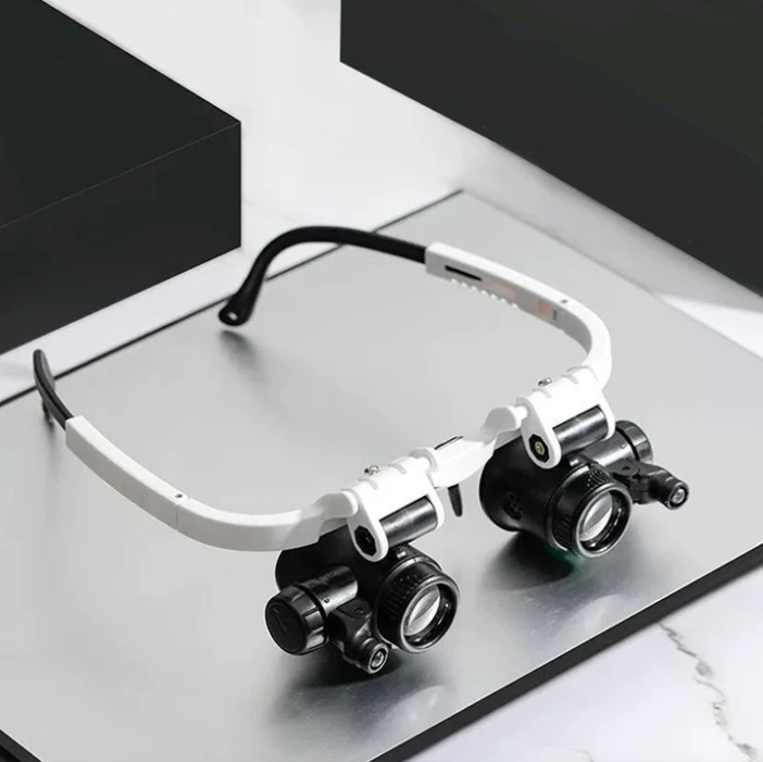 Lupenbril met licht en 8x, 15x & 23x vergroting | ZoomZicht