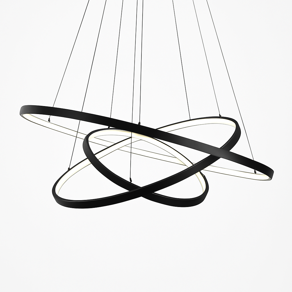 Design-Luster met LED-Hangringen Deco