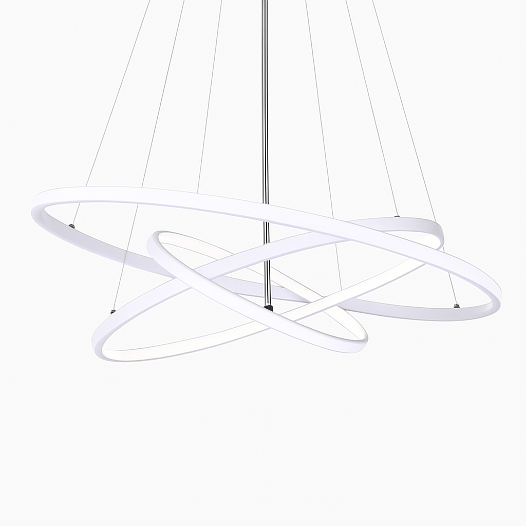 Design-Luster met LED-Hangringen Deco
