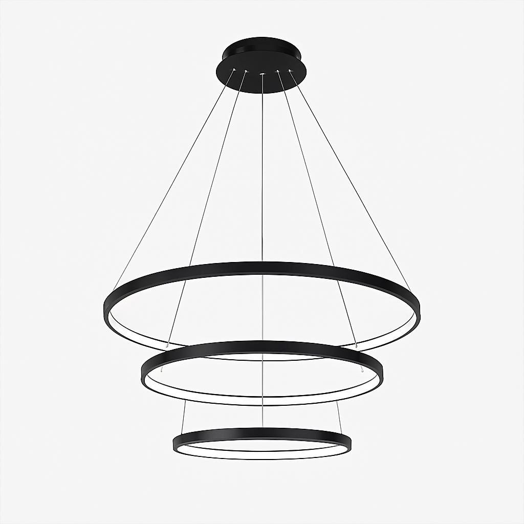 Design-Luster met LED-Hangringen Deco