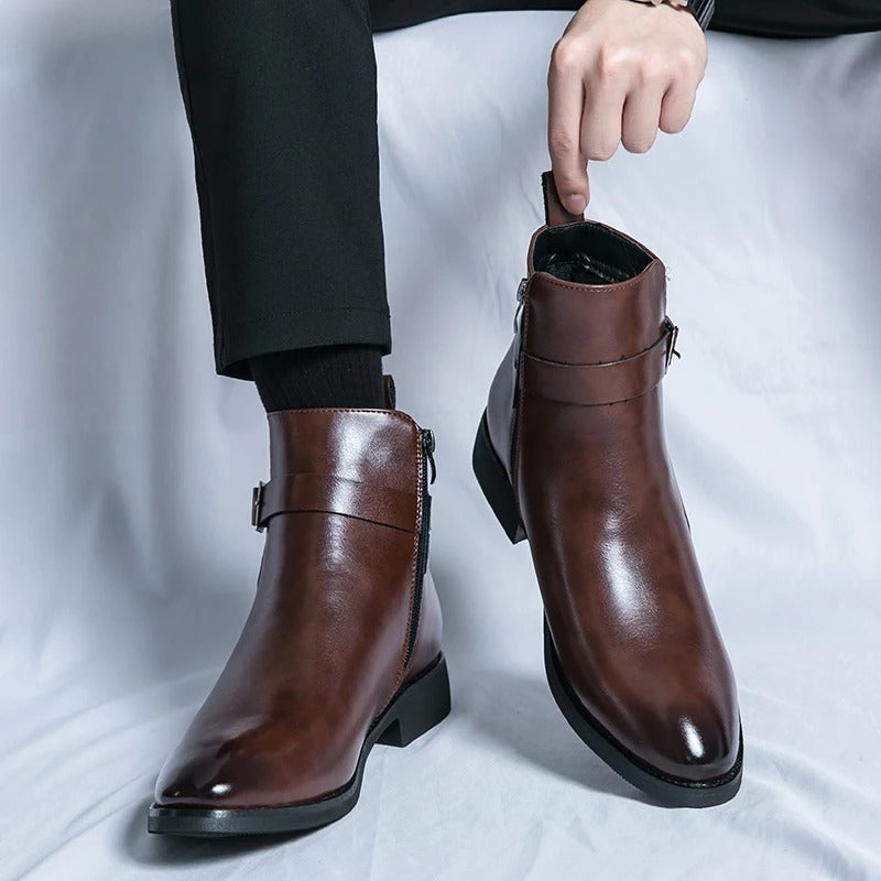 Elegante leren laarzen voor heren | Comfort