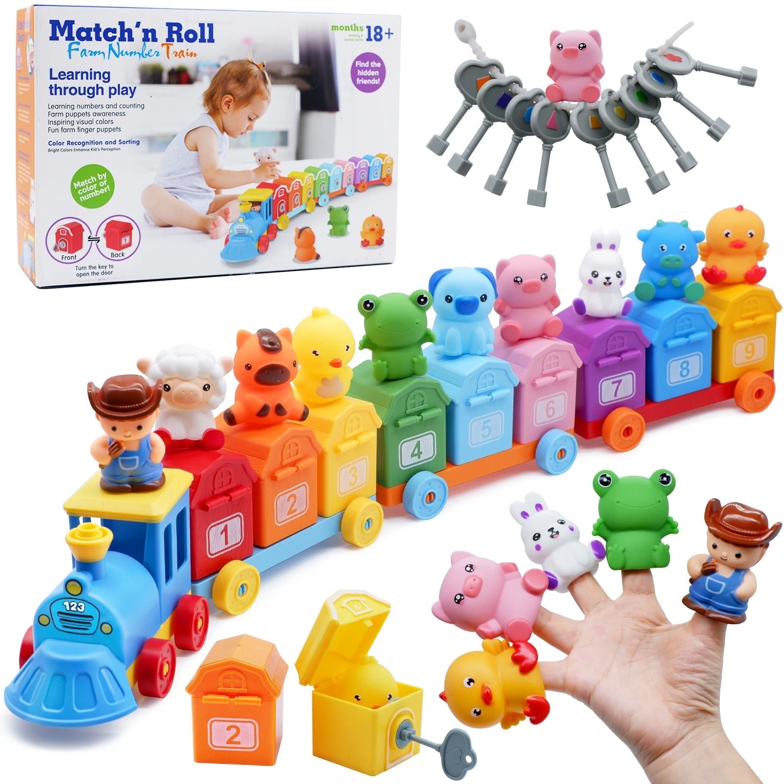 Montessori Farm Learning Cart Kinderspeelgoed