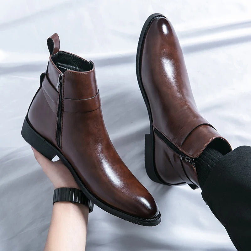 Elegante leren laarzen voor heren | Comfort