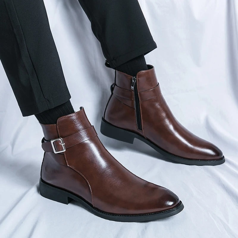 Elegante leren laarzen voor heren | Comfort