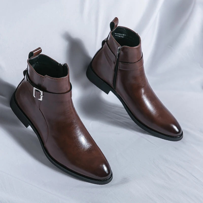 Elegante leren laarzen voor heren | Comfort