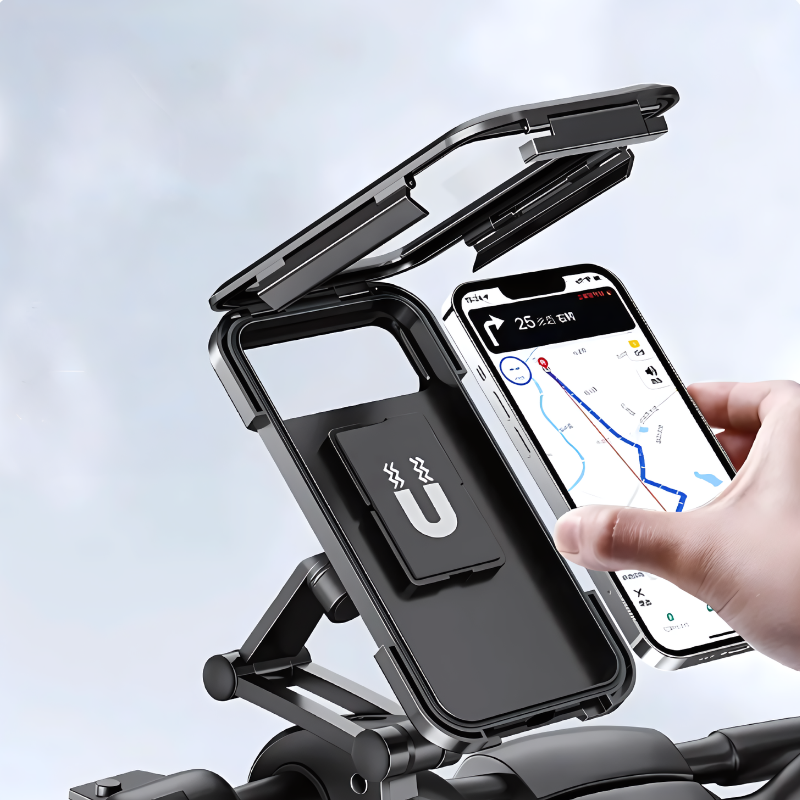 SafeRide Waterdichte Smartphonehouder – 360° Draaiend voor Fiets en Regenweer