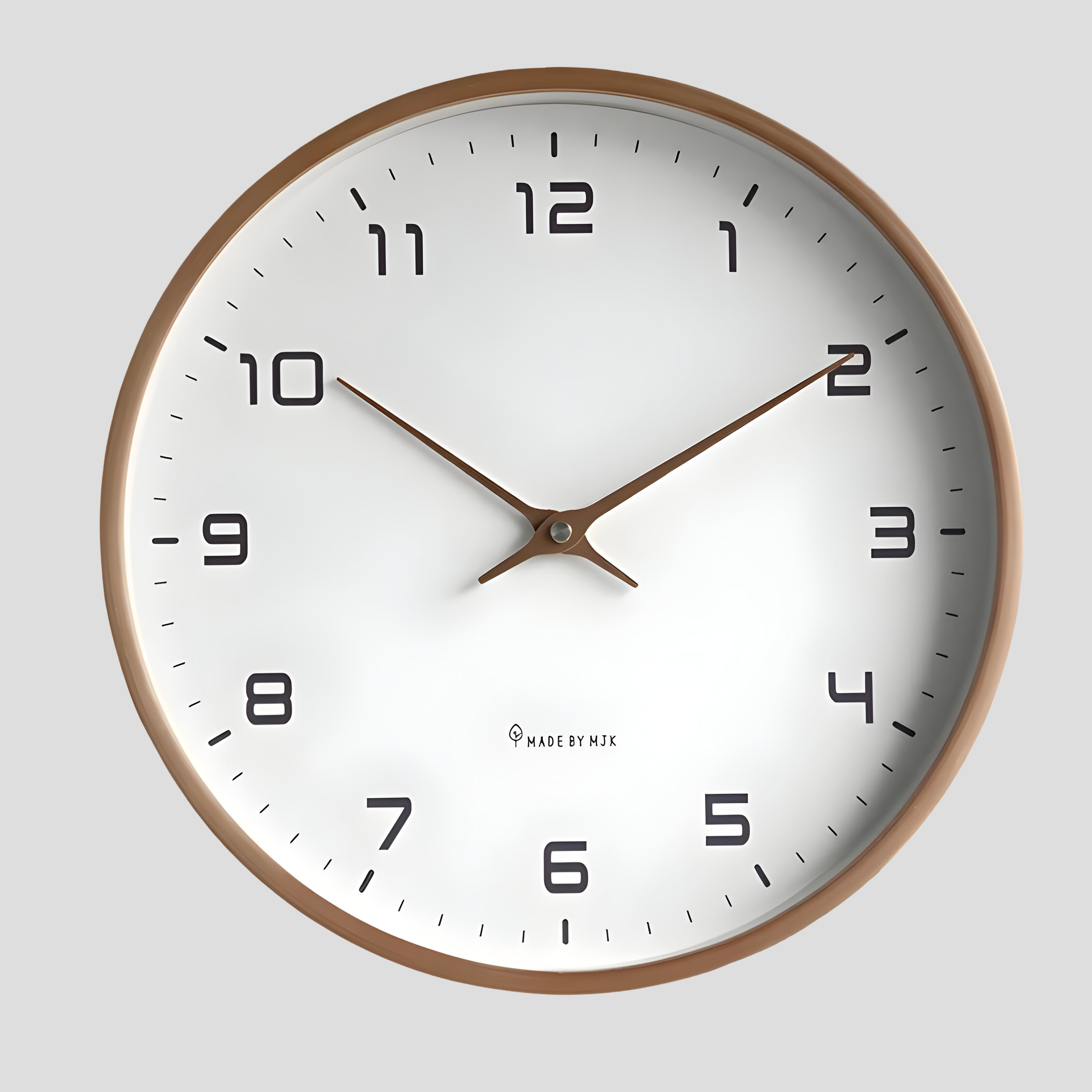 Geluidloze Houten Wandklok | Modern Rond Design