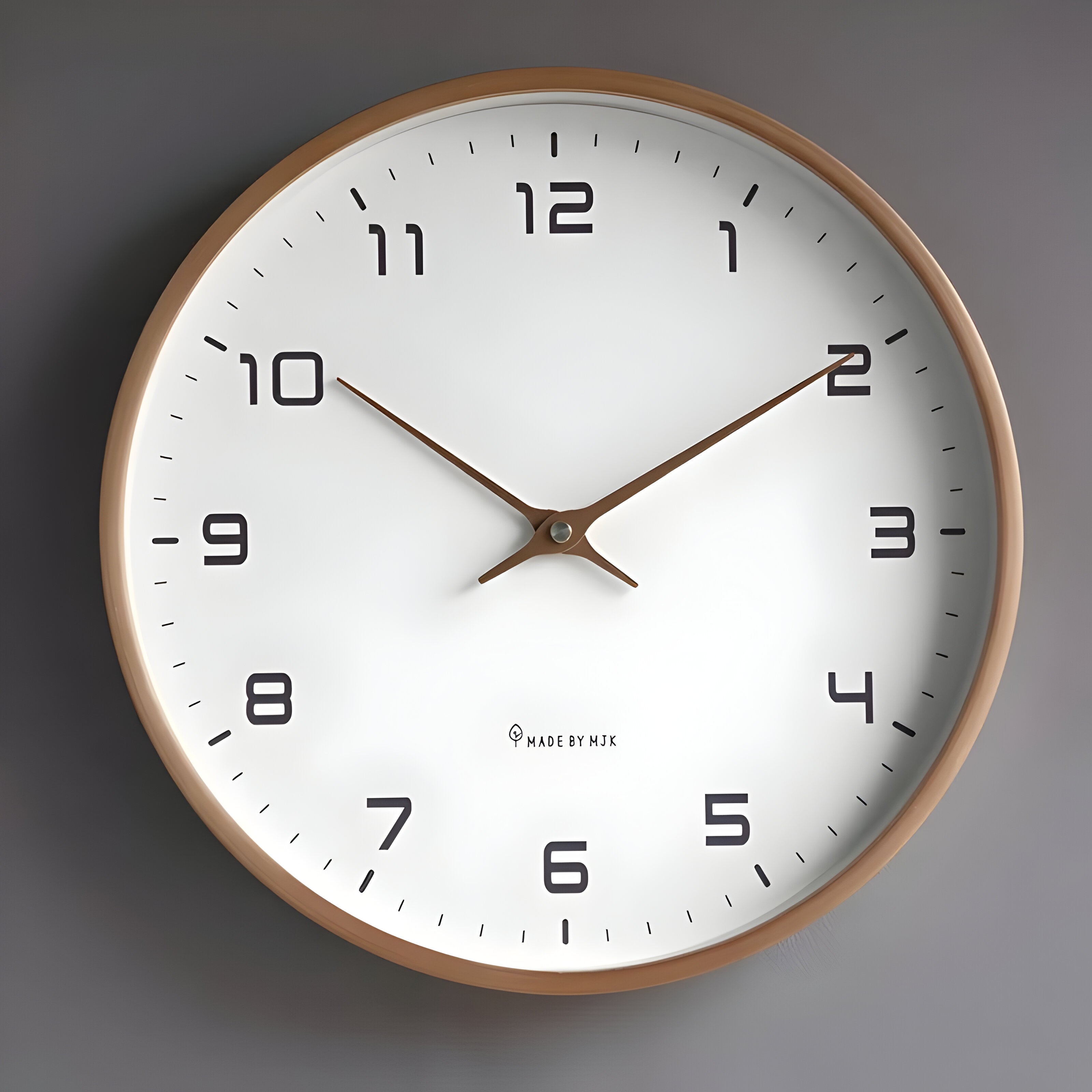 Geluidloze Houten Wandklok | Modern Rond Design