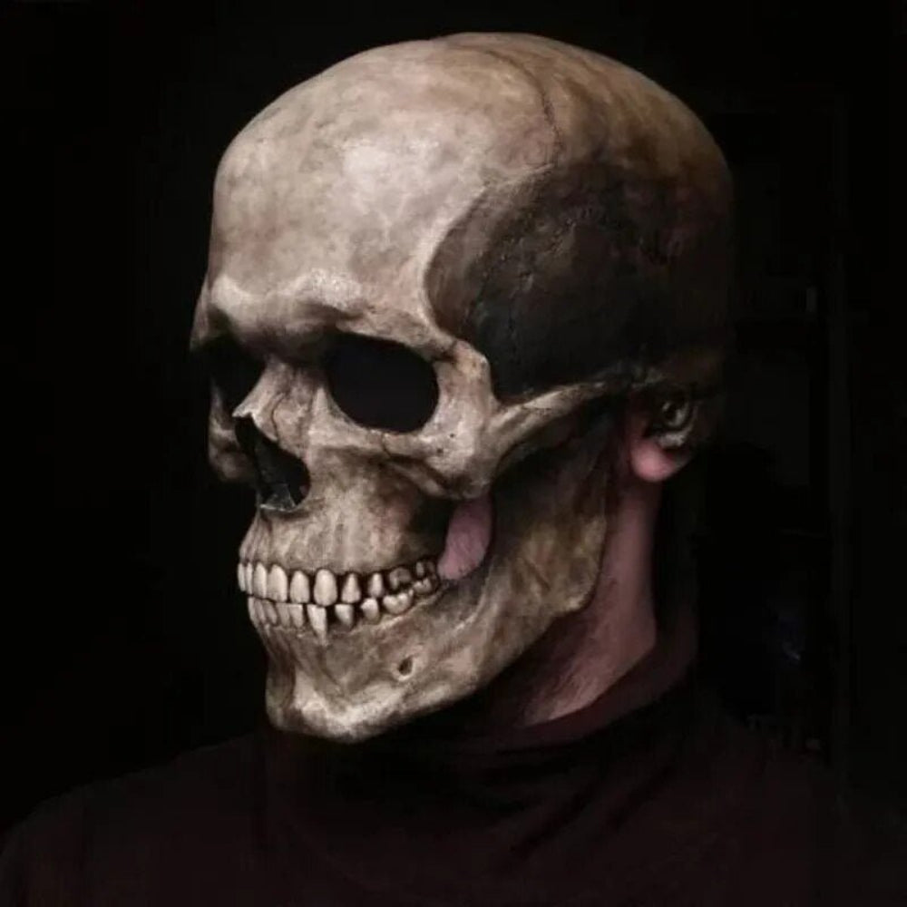 Halloween Schedelmasker Met Beweegbare Kaak Realistisch Latex Volledige Hoofd Kostuum