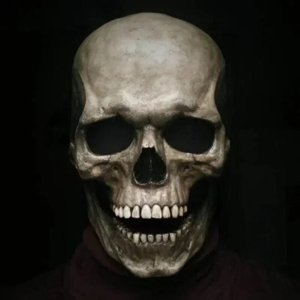 Halloween Schedelmasker Met Beweegbare Kaak Realistisch Latex Volledige Hoofd Kostuum