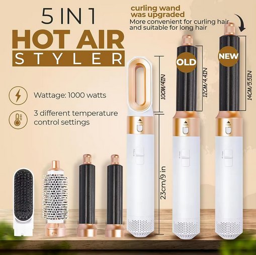 Professionele 5-in-1 Airstyler - Innovatieve Haistyler met Coanda-effect
