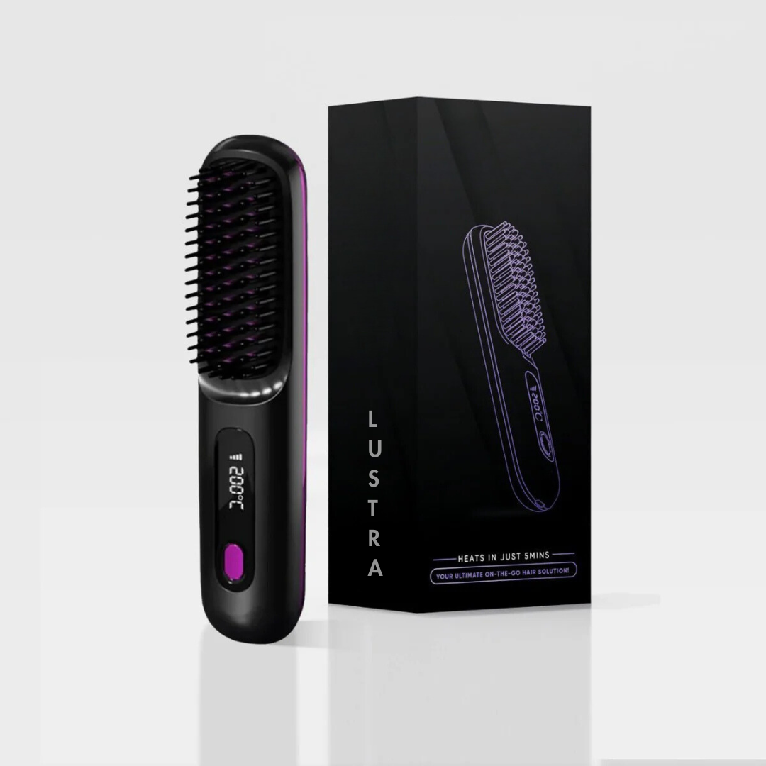 StyleEase Elektrische LCD Haarstyler Kam | Glad, Stijl en Glans Onderweg