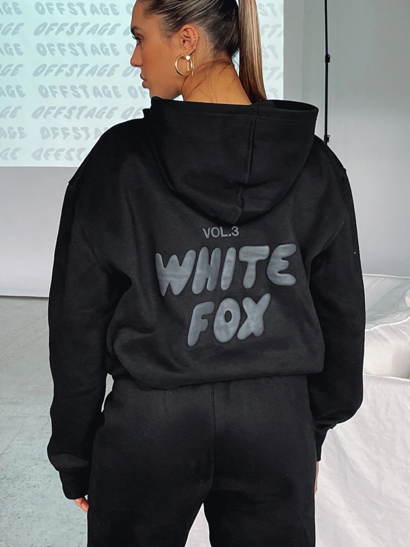 Dames Trainingspak Witte Vos Katoenmix Loose Fit Comfortabel