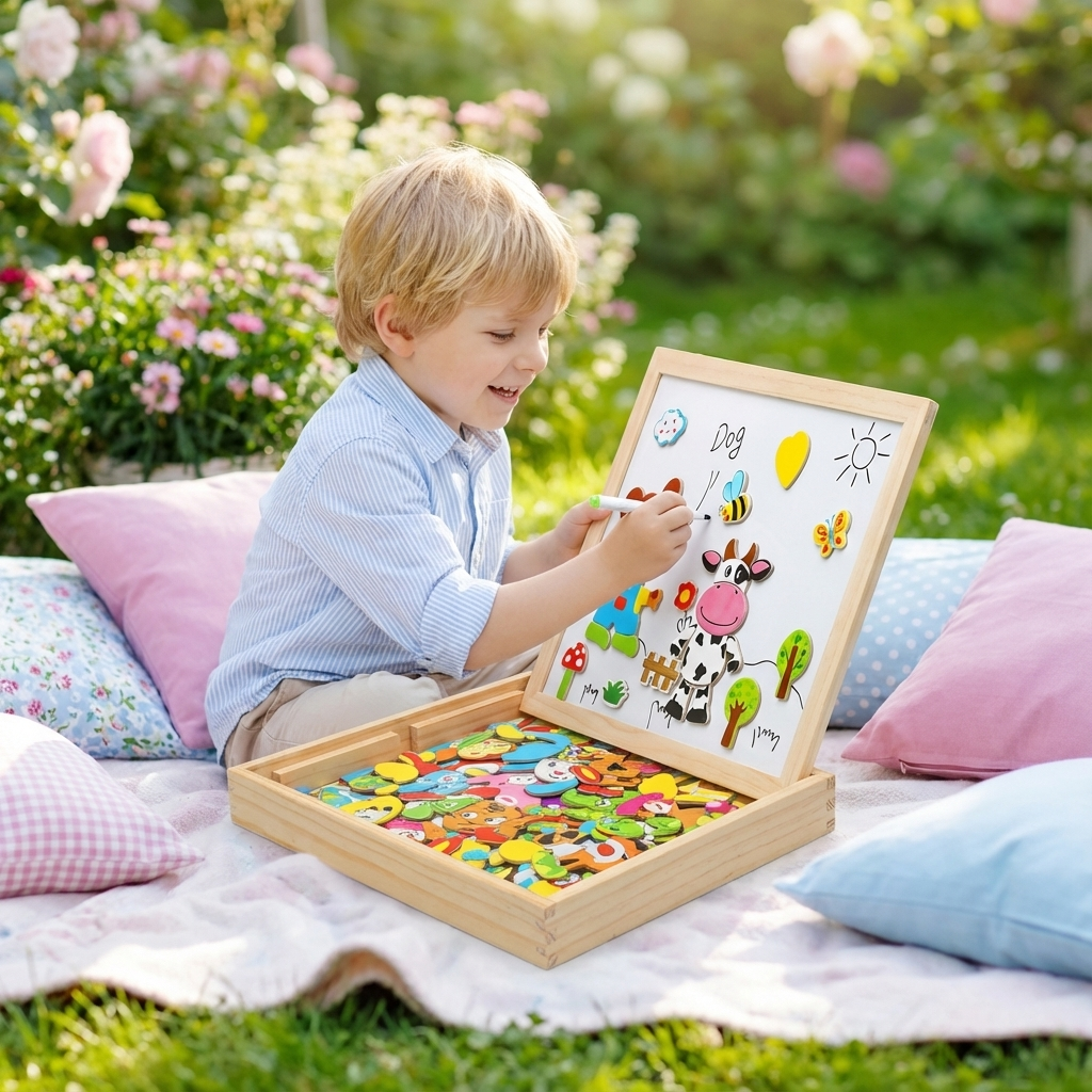 Montessori 2-in-1 Tekenbord voor Kinderen