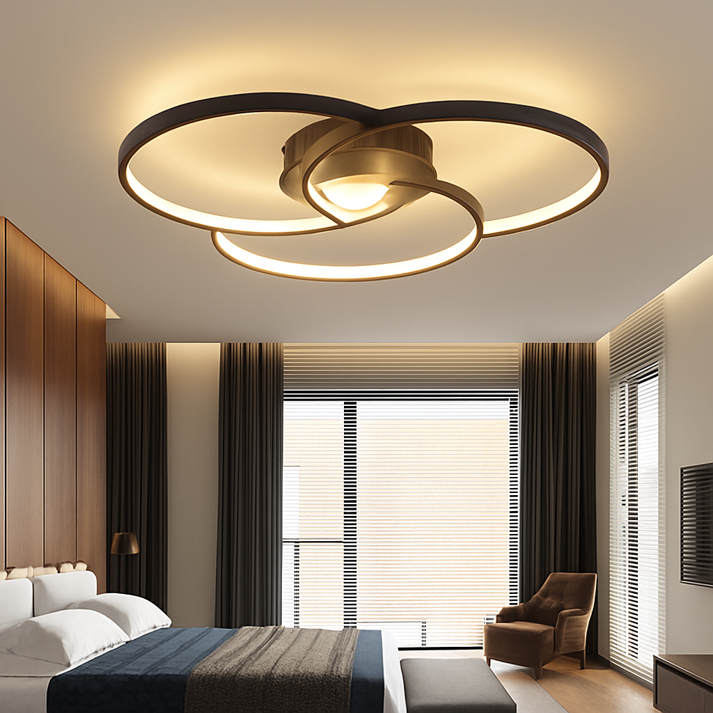 Design LED Plafondlamp Roos drie Cirkels Bwart