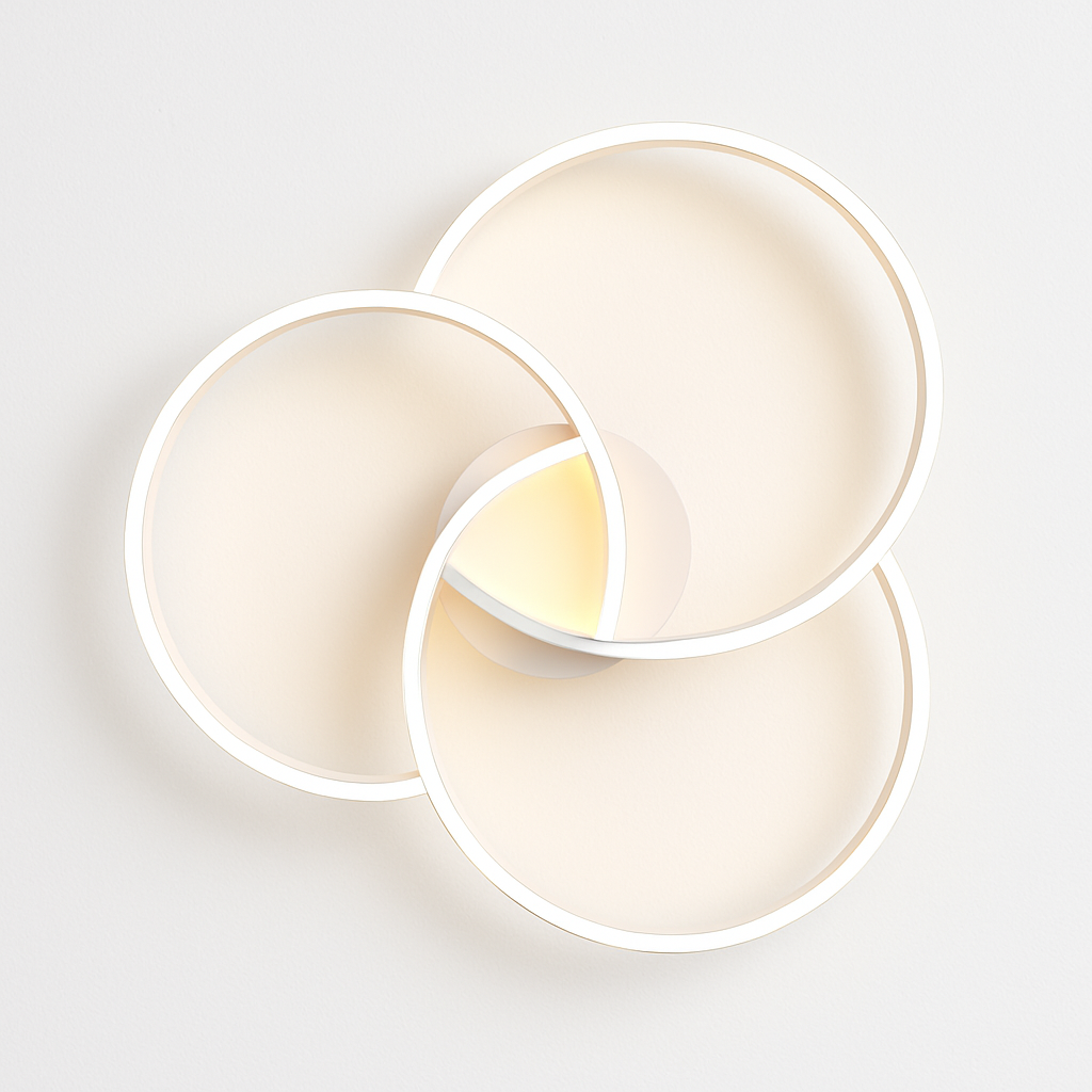 Design LED Plafondlamp Roos drie Cirkels Bwart