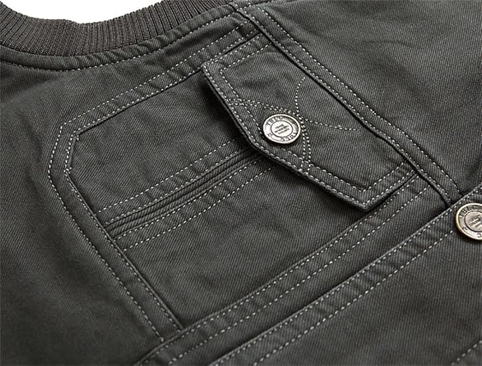 Vintage multi-pocket gilet voor mannen | Mouwloos