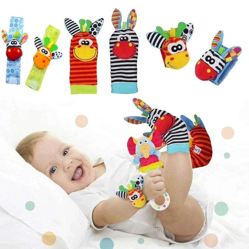 Sensorische Baby Plüschsokken en Armband