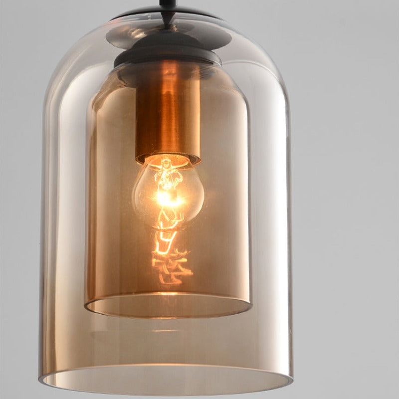 Mica Mid-Century Hanglampen met Dubbel Glas