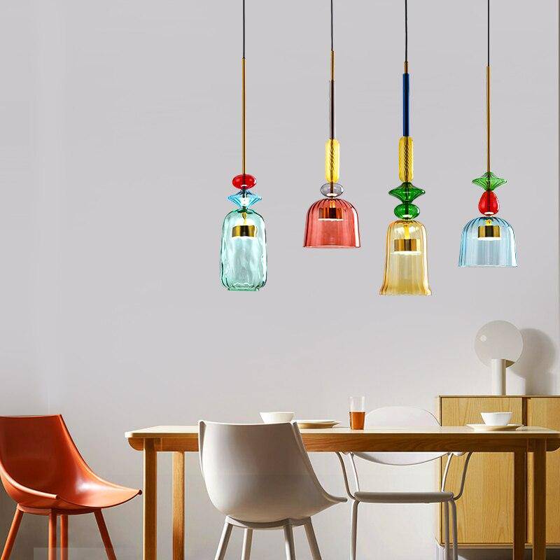 Hanglamp van gekleurd glas Illumy