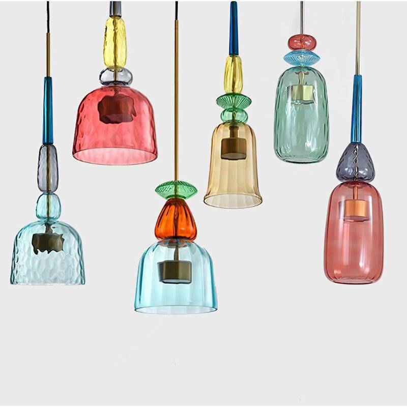 Hanglamp van gekleurd glas Illumy