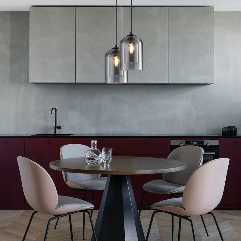 Mica Mid-Century Hanglampen met Dubbel Glas