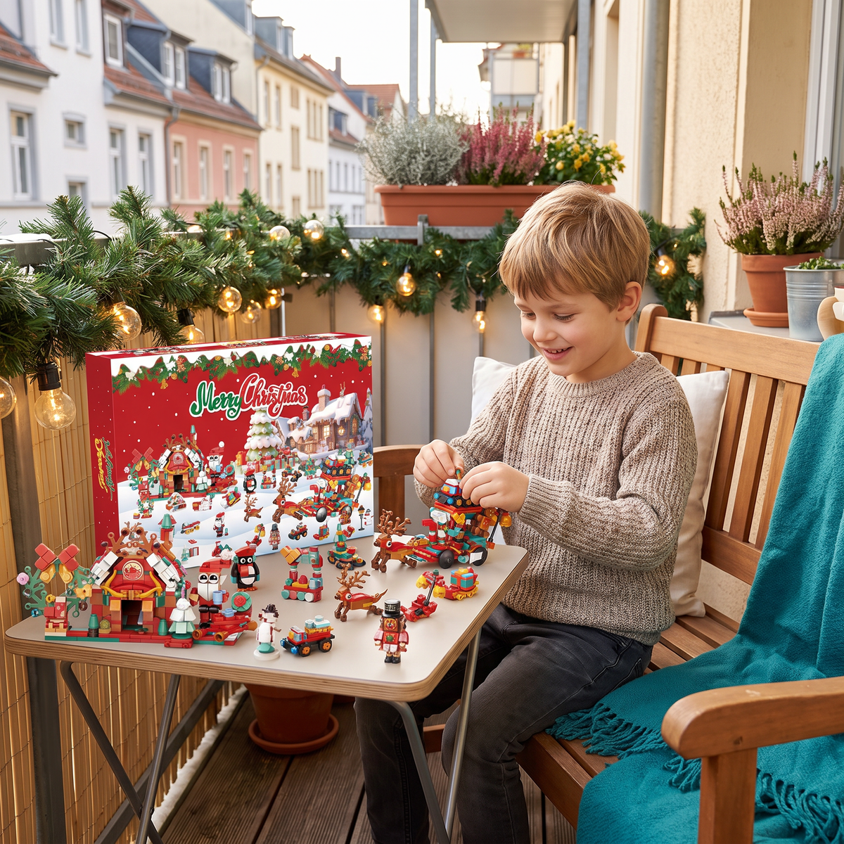 Kerstdorp Bouwstenen Adventskalender – 24 Dagen Vol Kerstplezier