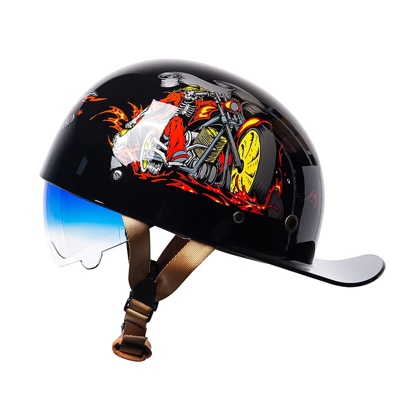 Motorfiets Baseballhelm - DOT-goedgekeurd
