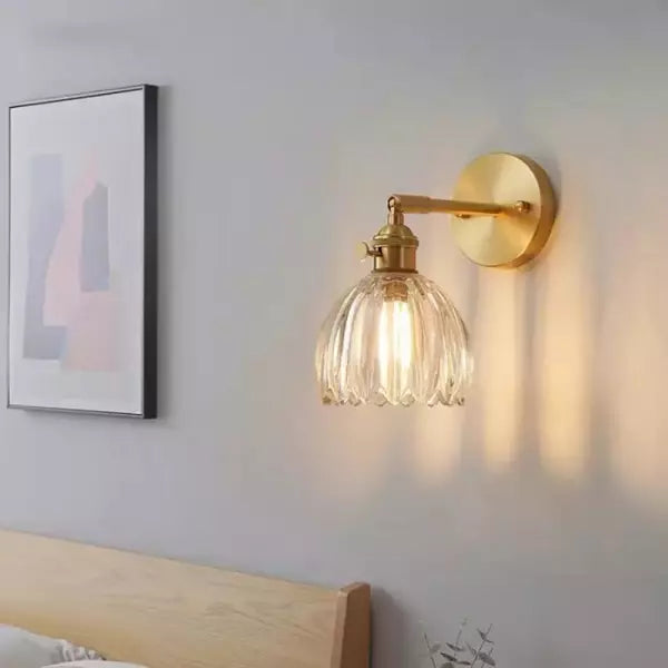 Retro Bloemknop Tulp Glas Wandlamp