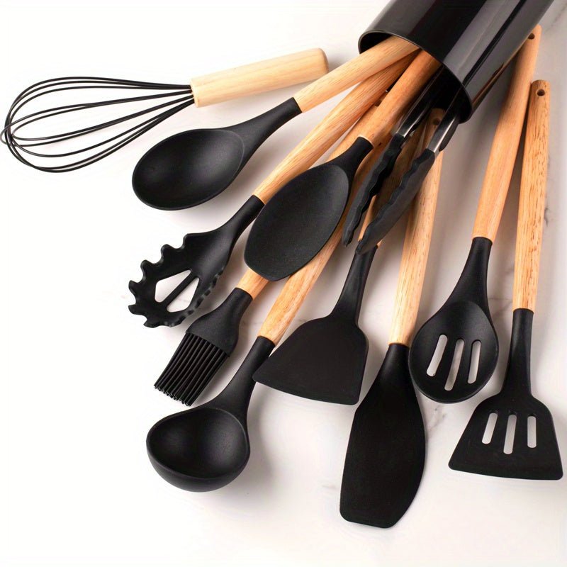 Hoogwaardige keukengerei-set van silicone - Duurzaam & Hittebestendig