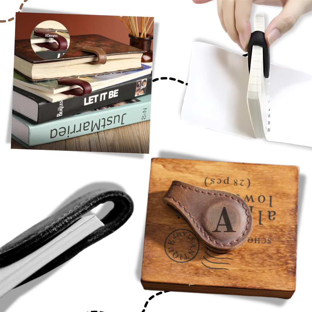 Stijlvolle Gepersonaliseerde Magnetische Lederen Boekenlegger