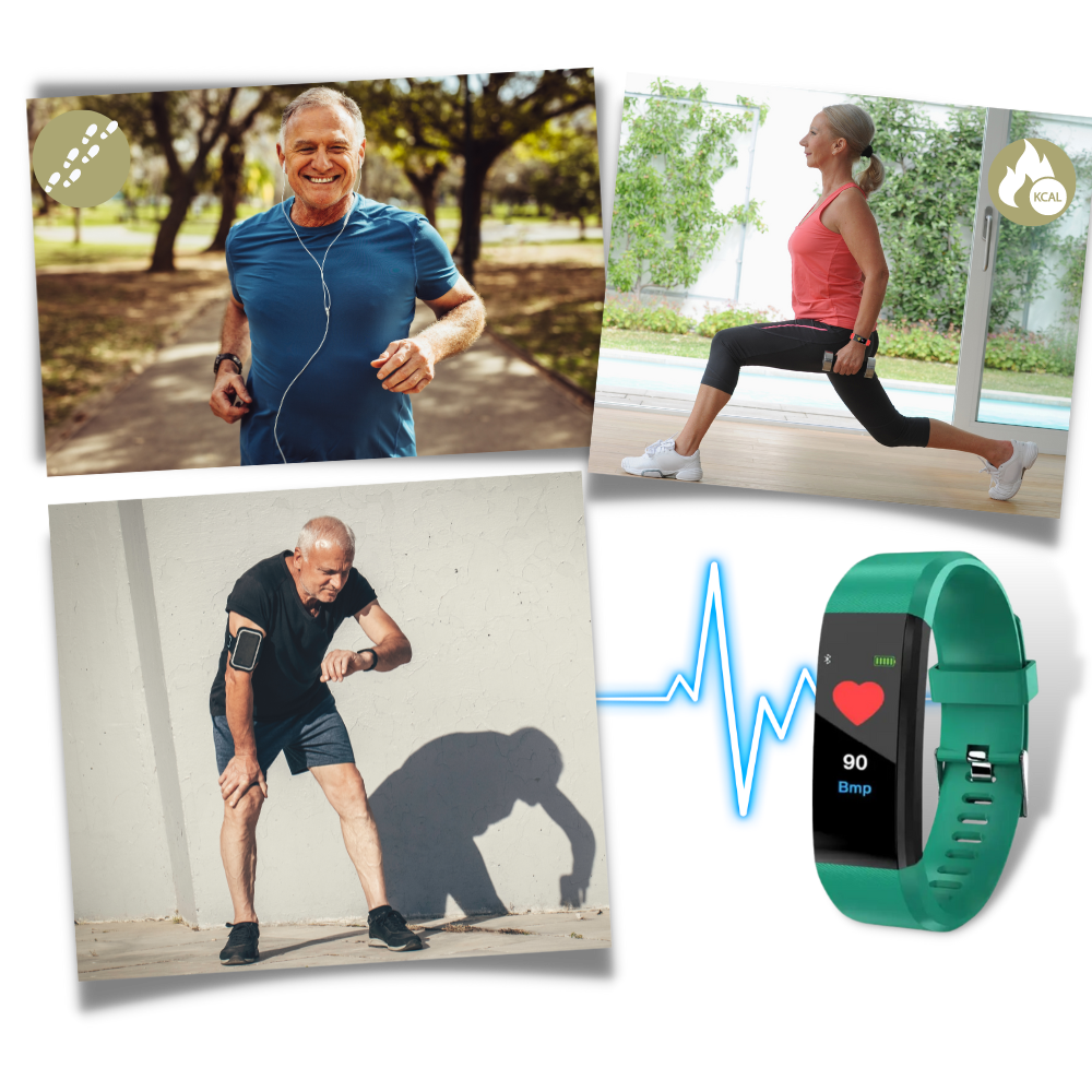 Smartwatch voor Senioren - Eenvoudig in gebruik - Gezondheids- en Trainingsmonitoring