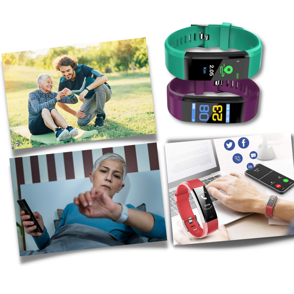 Smartwatch voor Senioren - Eenvoudig in gebruik - Gezondheids- en Trainingsmonitoring