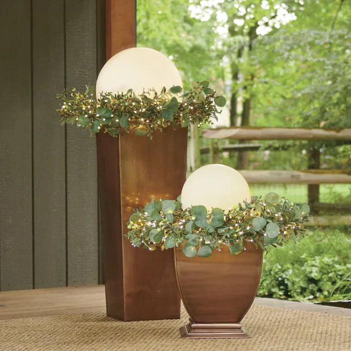 Moderne PE Globe Buiten Tuinlamp LED Oplaadbaar