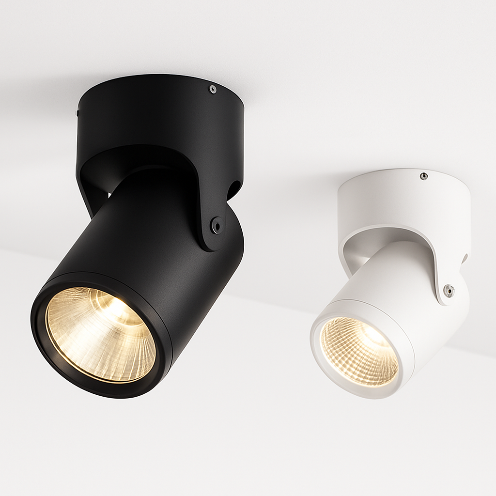 Hoogwaardige dimbare roterende LED-spot voor opbouwmontage