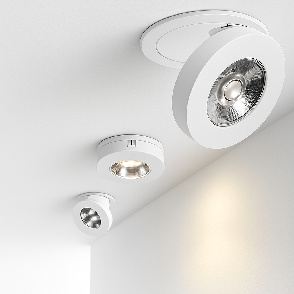 Moderne ronde en draaibare LED-inbouwlamp Slim
