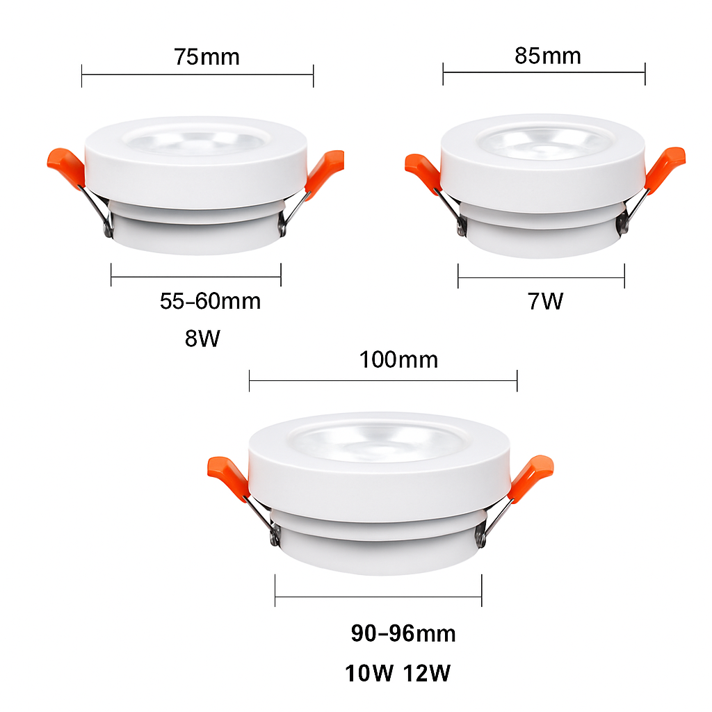Moderne ronde en draaibare LED-inbouwlamp Slim