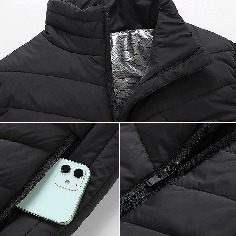 Sandsberg | Graphene Verwarmingsvest | USB-oplaadbare verwarmingszones | Zwart
