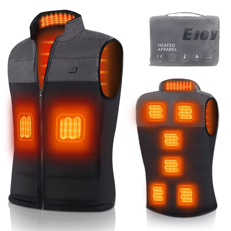 Sandsberg | Graphene Verwarmingsvest | USB-oplaadbare verwarmingszones | Zwart