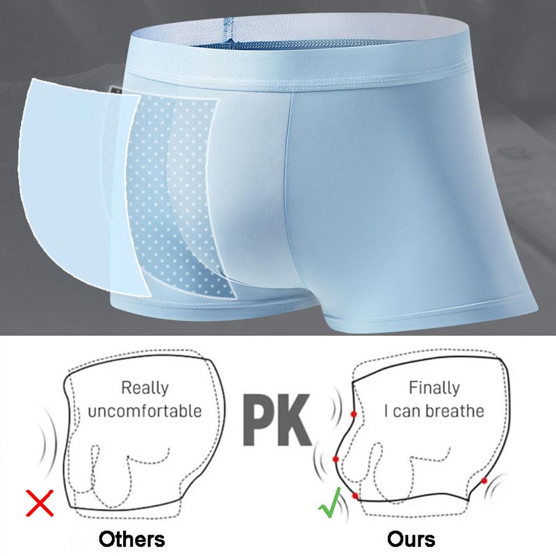4 Stuks Heren IJs-Satijn Antibacteriële Ademend Boxershorts
