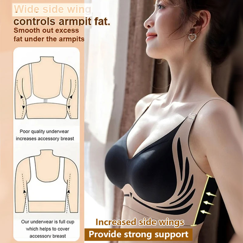 Heffende bügellose push-up BH met anti-sagging effect