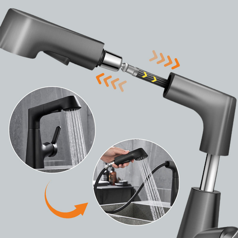 1-Gat Wastafelmengkraan met Uittrekbare Spraykop